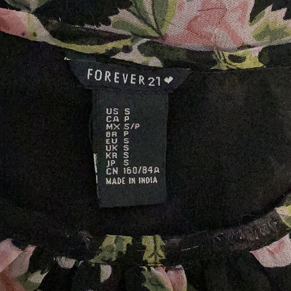Forever 21 sheer floral mini dress size small - Picture 5 of 6